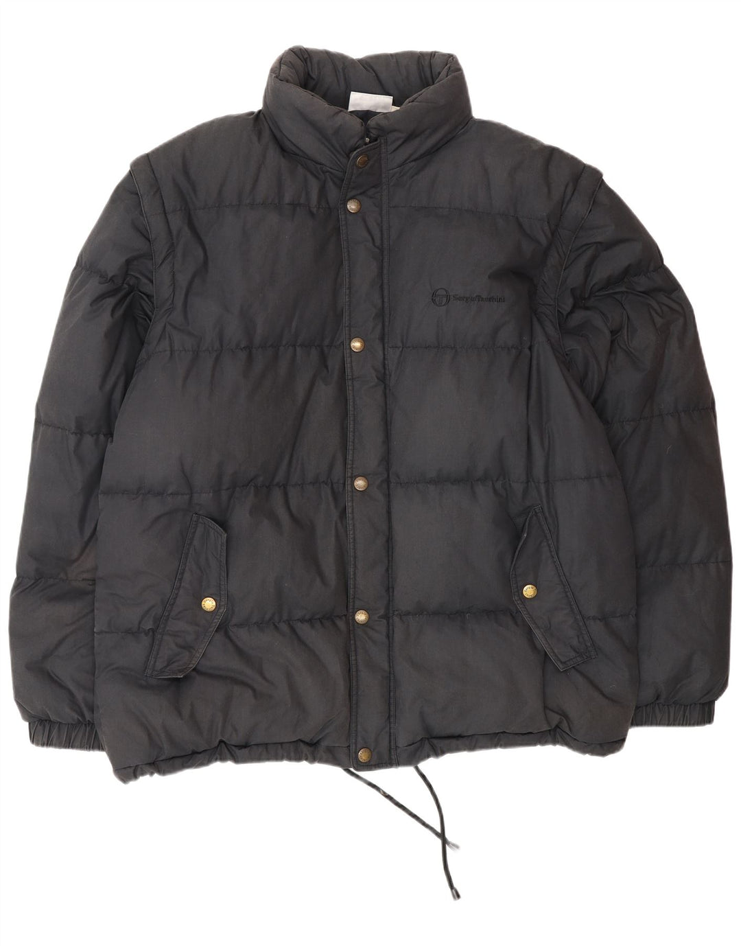 Sergio Tacchini herre polstret jakke UK 42 XL marineblå bomuld