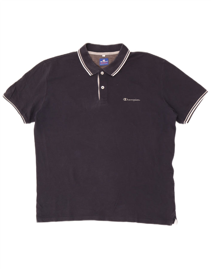 Champion Herre Polo Shirt Large Navy Blue