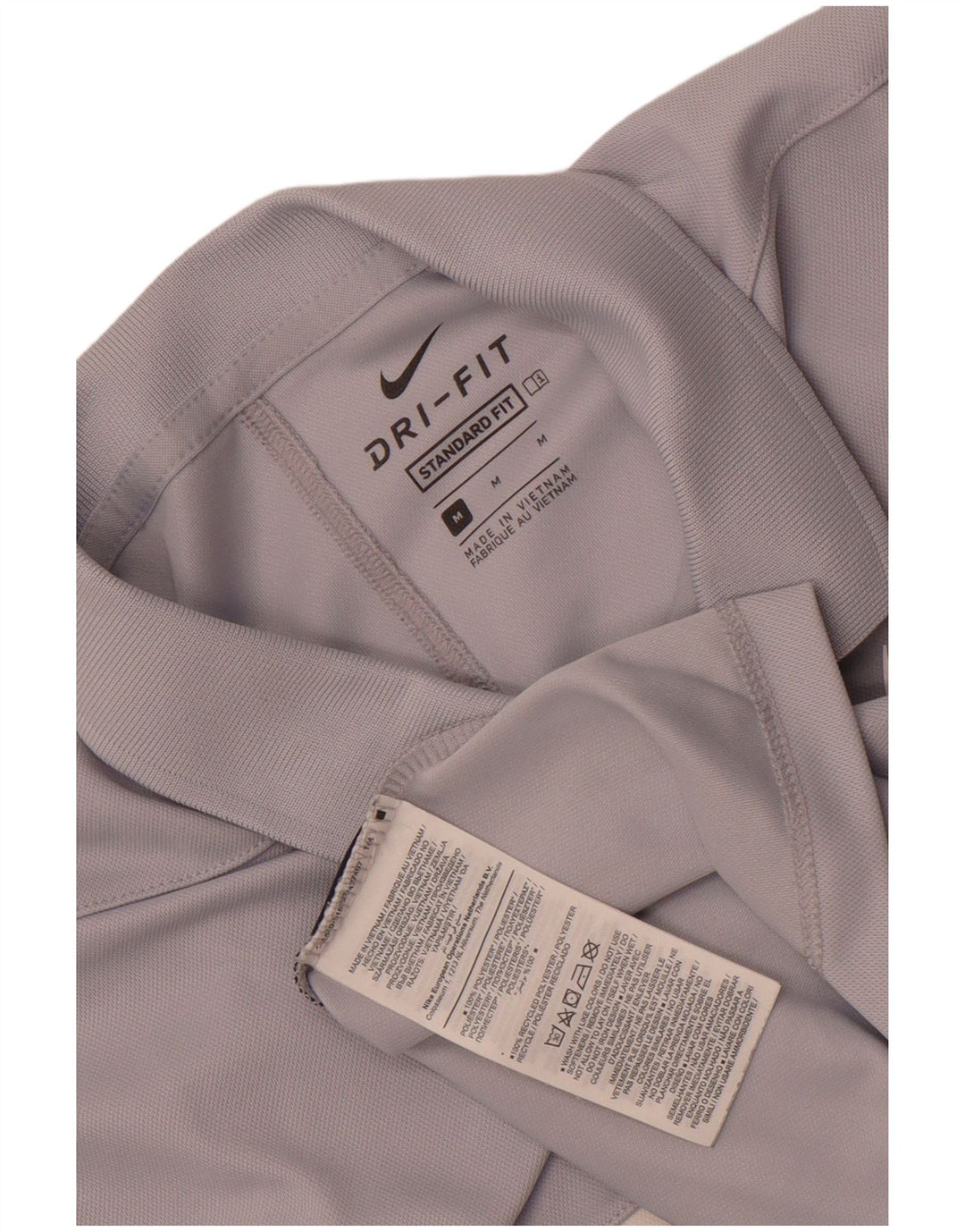 Nike Herre Dri Fit Standard Fit Polo Shirt Medium Navy Blue Colourblock