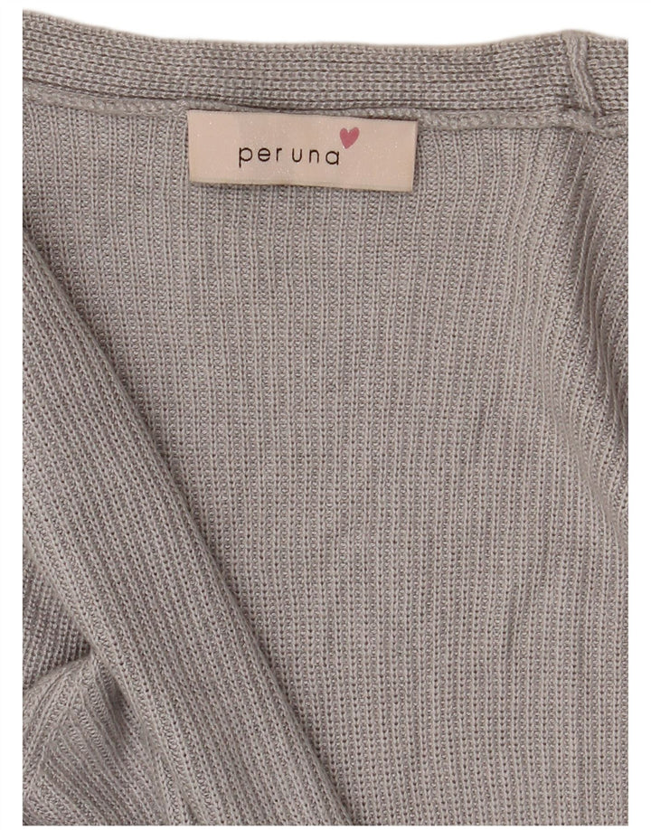Per Una Womens Open Cardigan Sweater UK 14 Large Grå