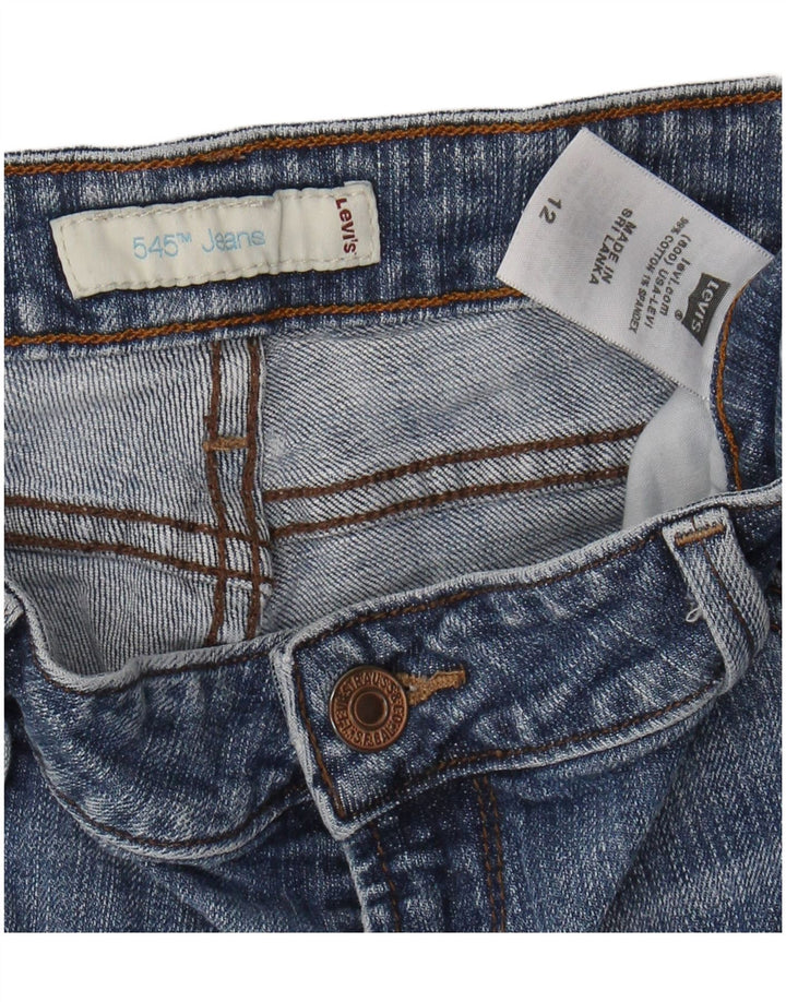 LEVI'S Womens 545 Capri Jeans US 12 Large W34 L18 Blue Cotton