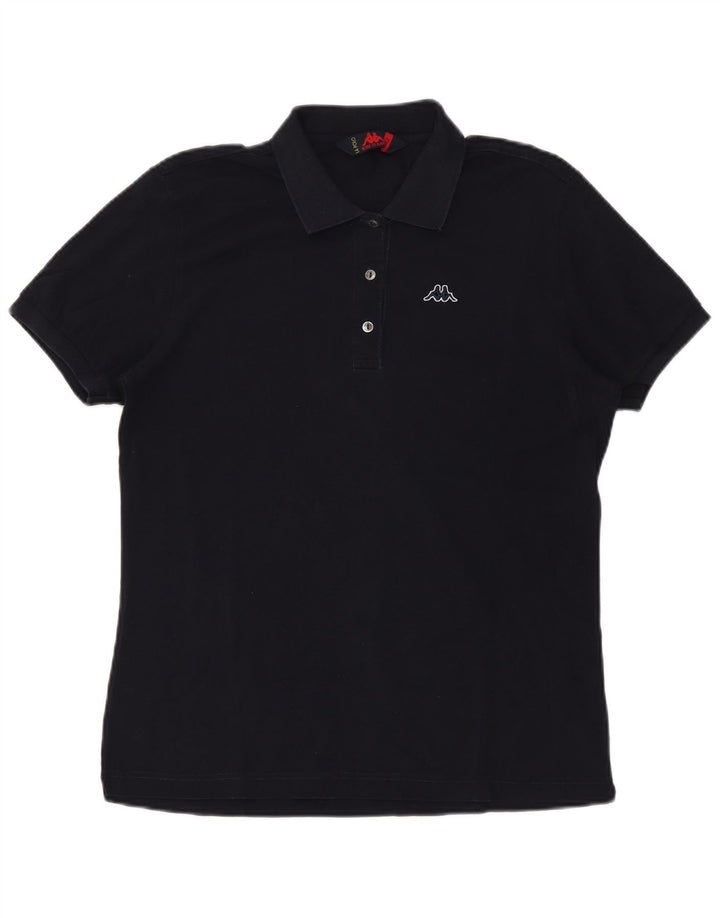 KAPPA Dame Polo Shirt UK 16 Large Navy Blue