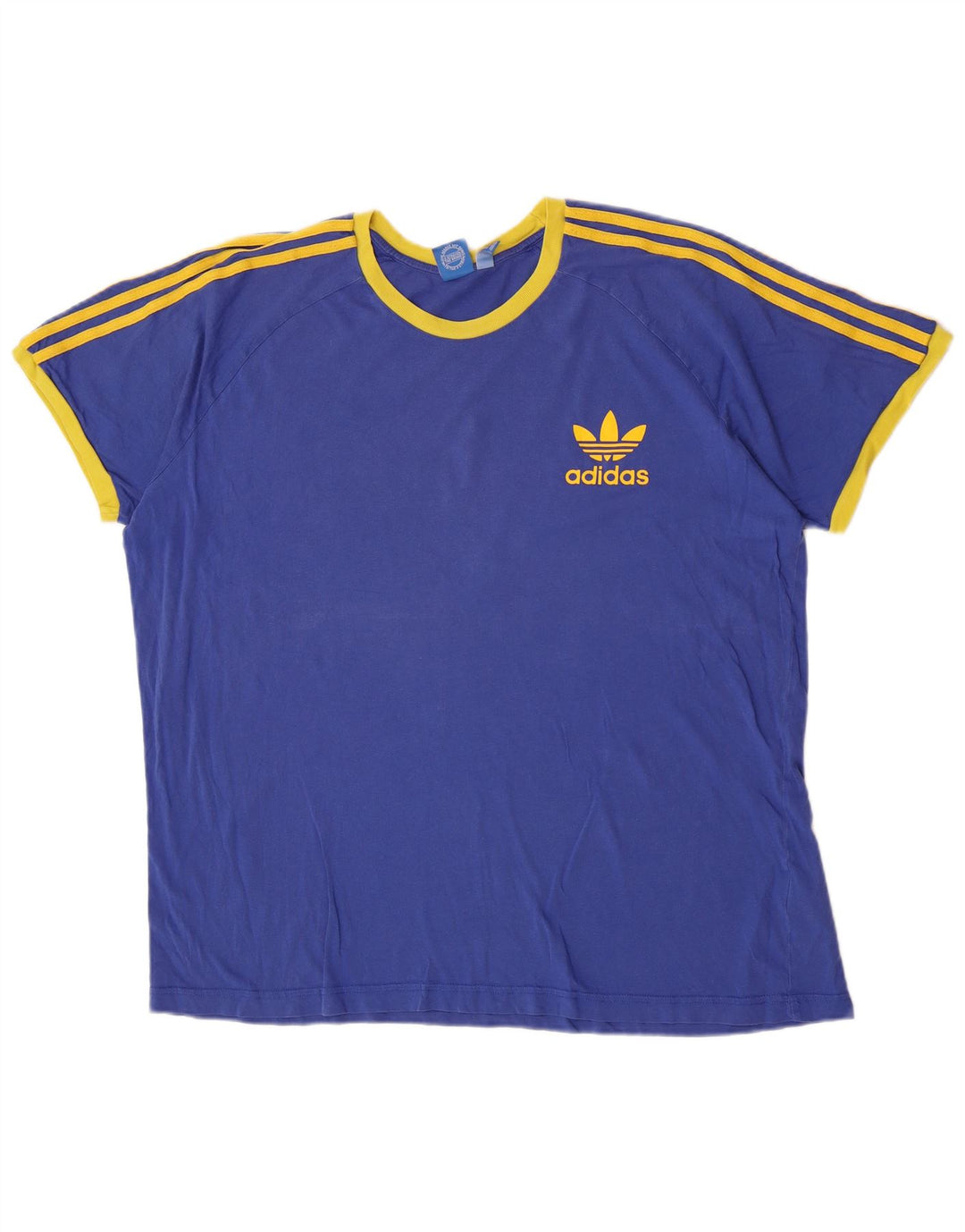 Adidas Herre T-Shirt Top 2XL Blå Bomuld
