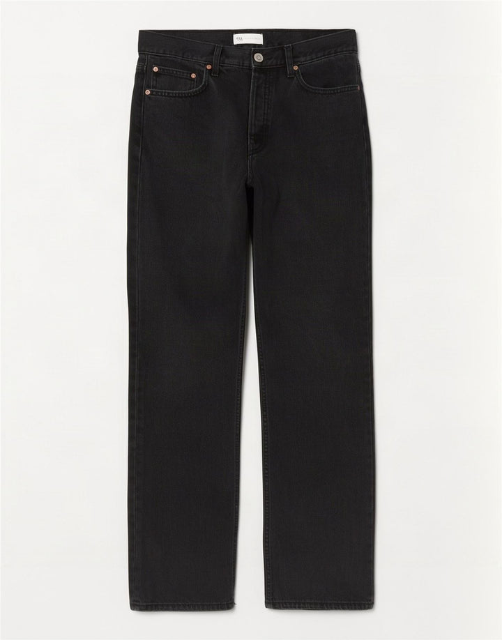 Zara Dame Straight Jeans EU 40 Medium W30 L29 Marineblå Bomuld