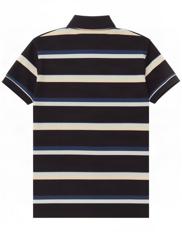 Tommy Hilfiger Herre poloshirt Stor marineblå stribet bomuld
