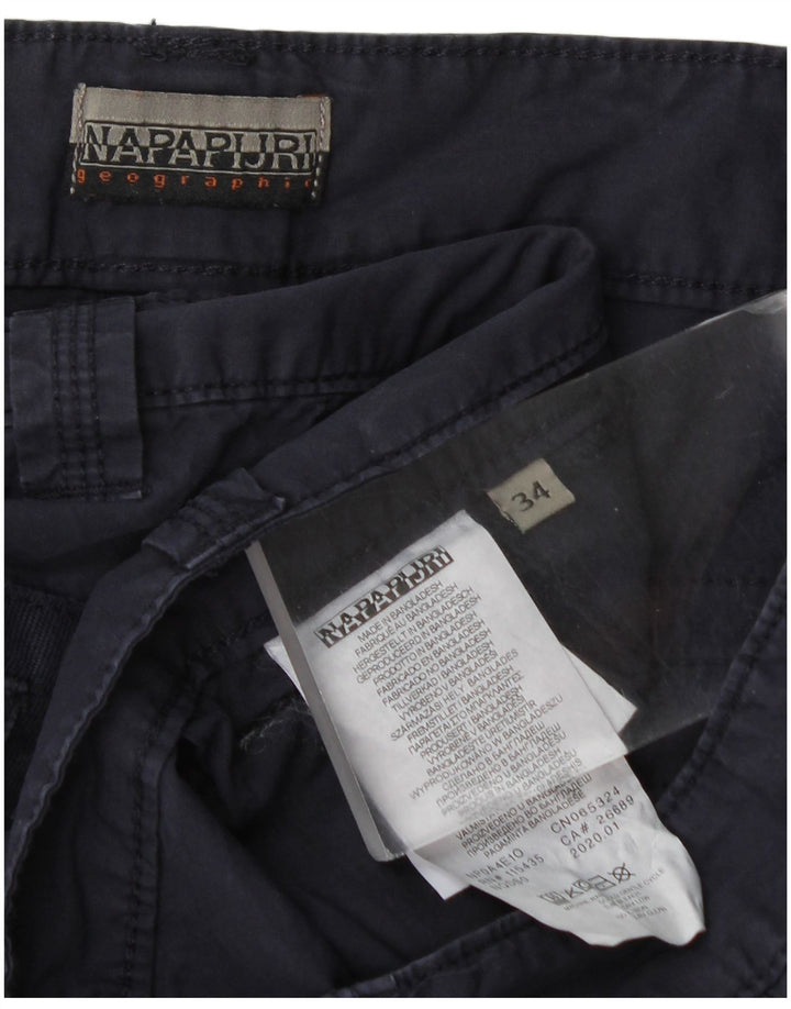 Napapijri Herre Cargo Shorts W34 store marineblå bomuld