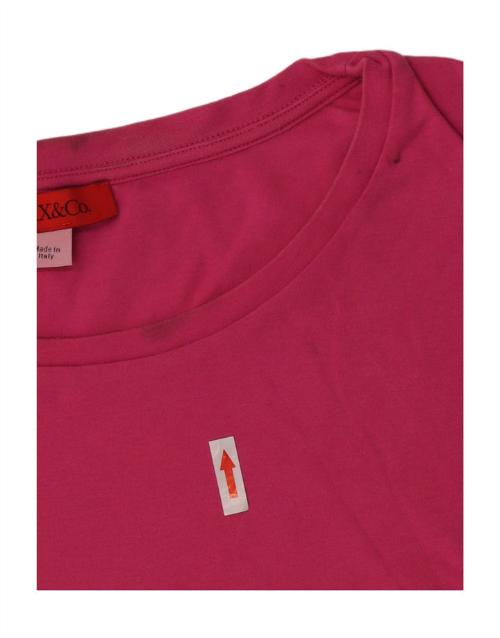 Max & Co. Dame Crop T-Shirt Top UK 14 Medium Pink