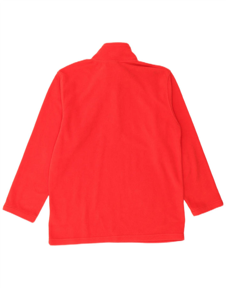MCKINLEY Mens Zip Neck Fleece Jumper Large Red Polyester