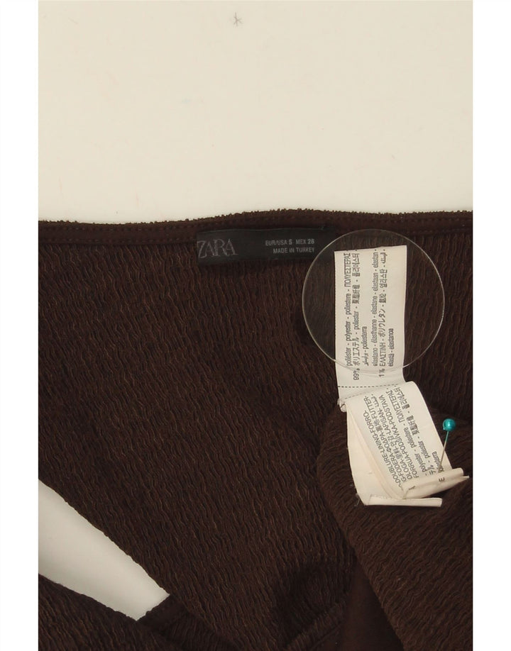 ZARA damevest UK 8 Lille brun polyester