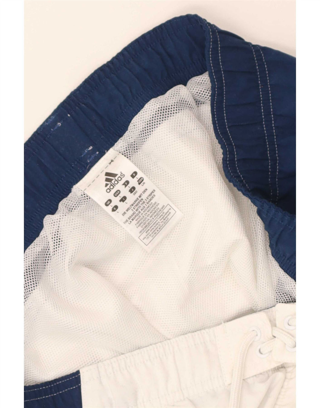 Adidas grafiske badeshorts til mænd store hvide Colourblock Polyester