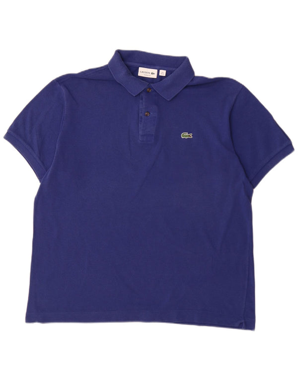 Lacoste Herre Classic Fit Polo Shirt Størrelse 6 XL Blå Bomuld