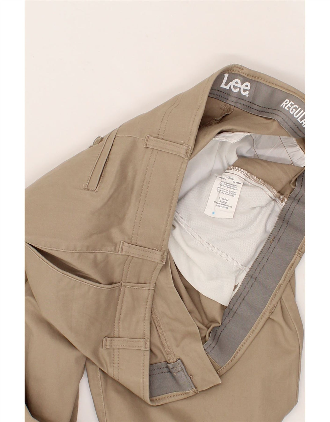 LEE Mens Regular Straight Chino Trousers W42 L30 Beige Cotton Vintage Lee and Second-Hand Lee from Messina Hembry 