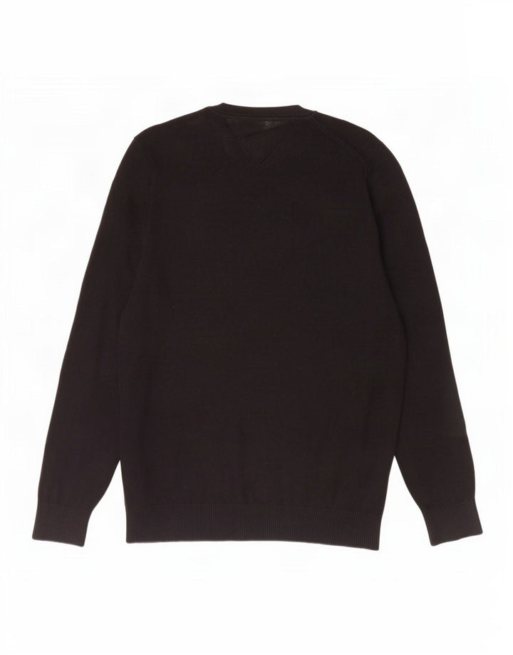 Tommy Hilfiger Herre Crew Neck Jumper Sweater Stor Sort Bomuld