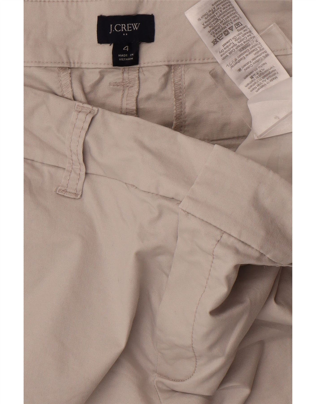 J. CREW Womens Chino Shorts US 4 Small W32  Beige Cotton