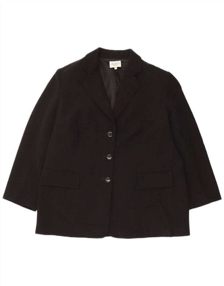 Luisa Spagnoli Dame 3-knaps blazerjakke IT 52 2XL Sort Polyester