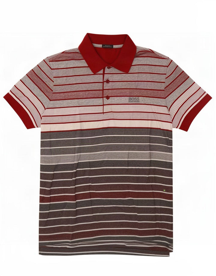 Hugo Boss Herre Regular Fit Polo Shirt Lille rødstribet bomuld