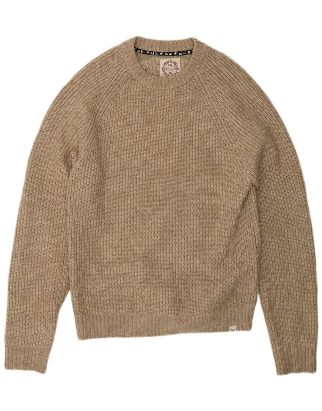 Fat Face Herre Crew Neck Jumper Sweater Medium Beige Akryl
