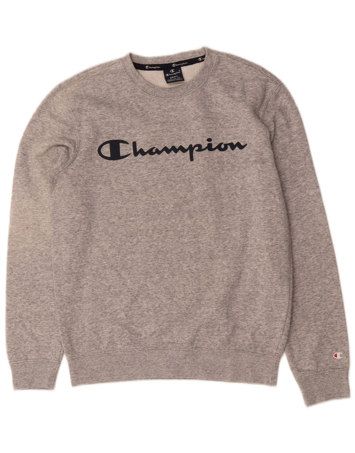 Champion Herre grafisk sweatshirt Jumper lille grå flækket bomuld