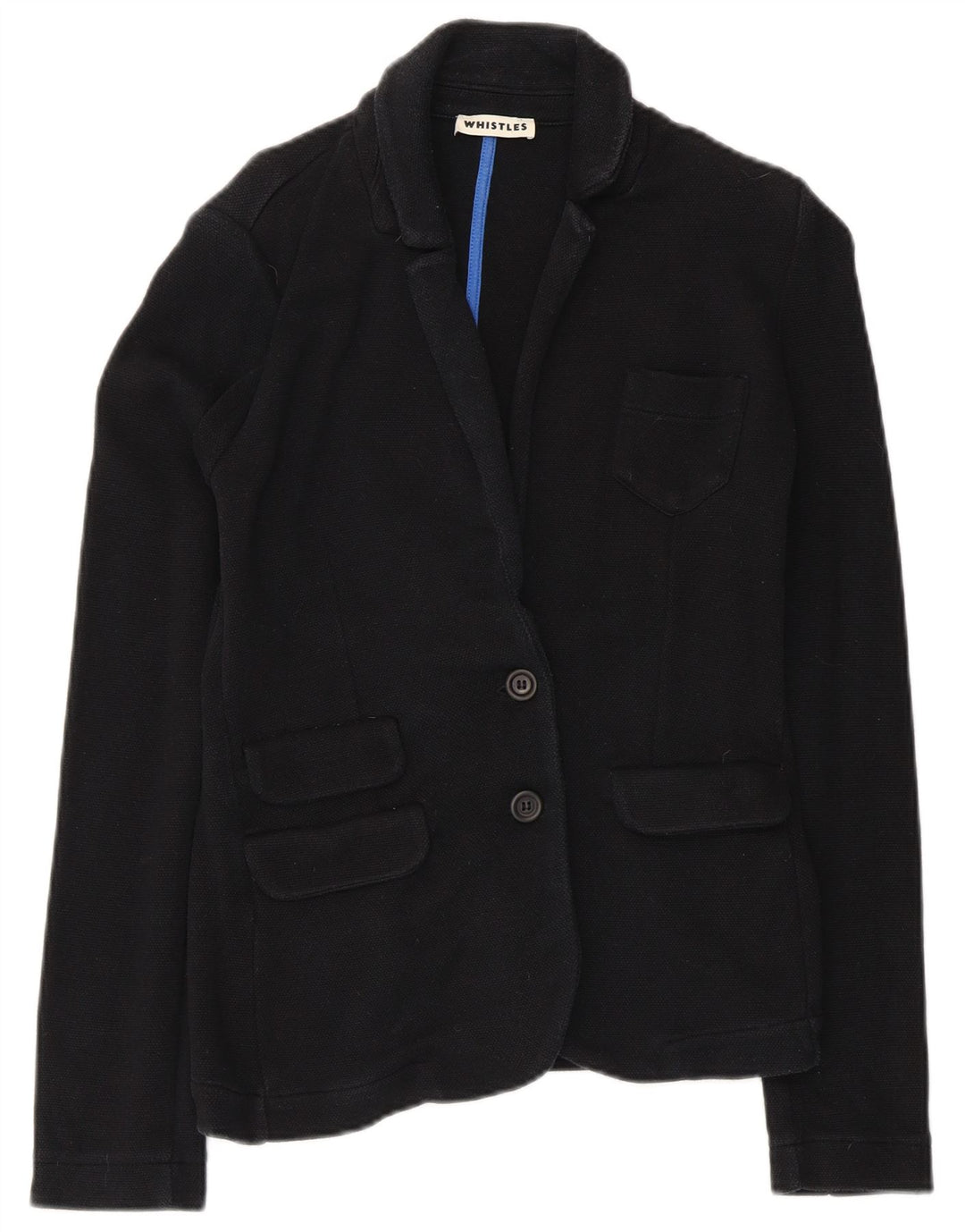 Whistles Dame 2 Button Blazer Jacket UK 10 Small Black Bomuld