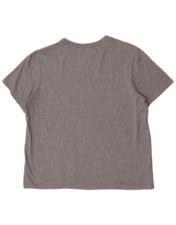 Nike Herre Dri Fit T-shirt Top XL Grå Flecked Bomuld
