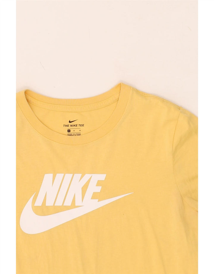 NIKE Womens Graphic T-Shirt Top UK 14 Medium Yellow Cotton Vintage Nike and Second-Hand Nike from Messina Hembry 