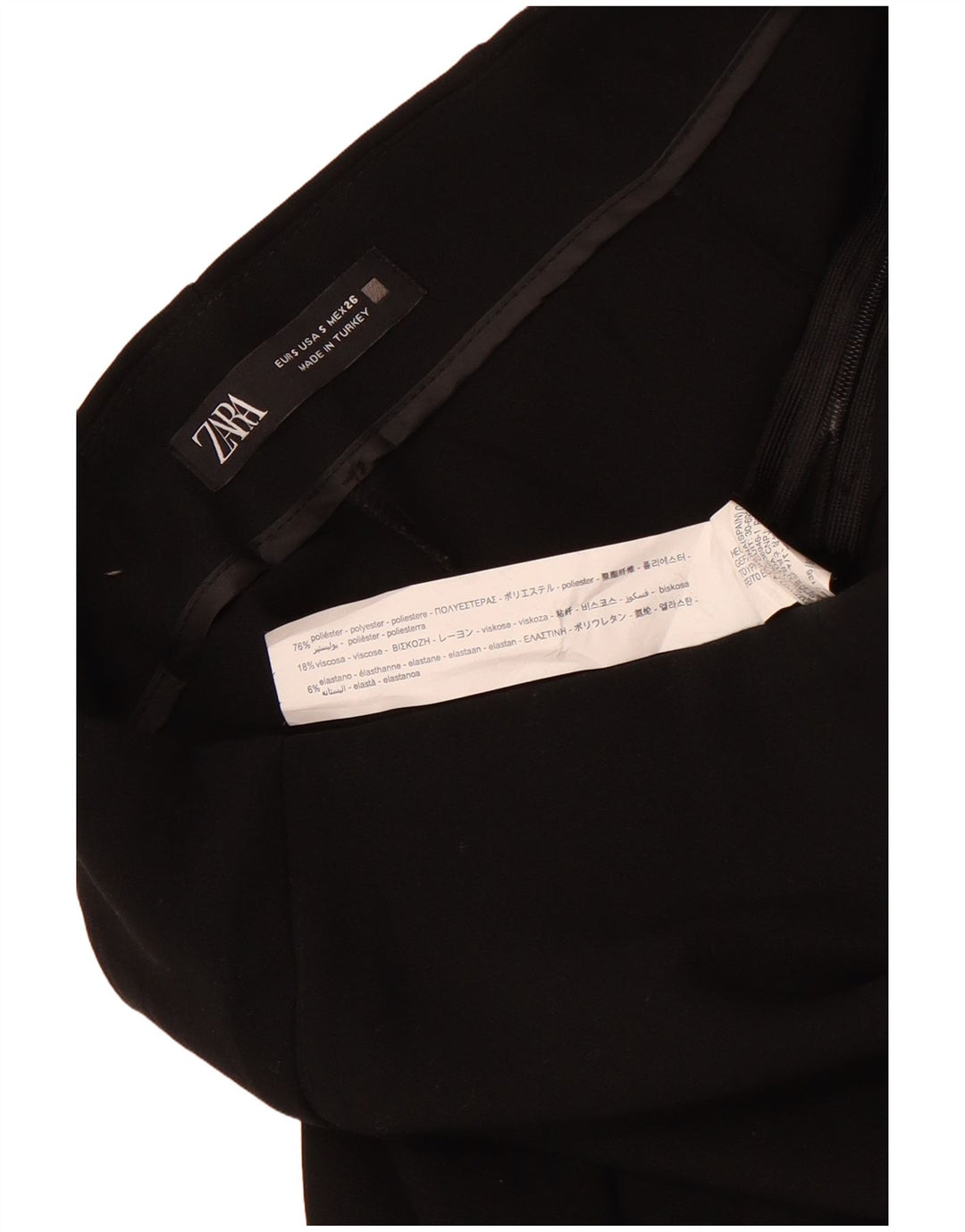 Zara Womens Skort UK 8 Small Black Polyester