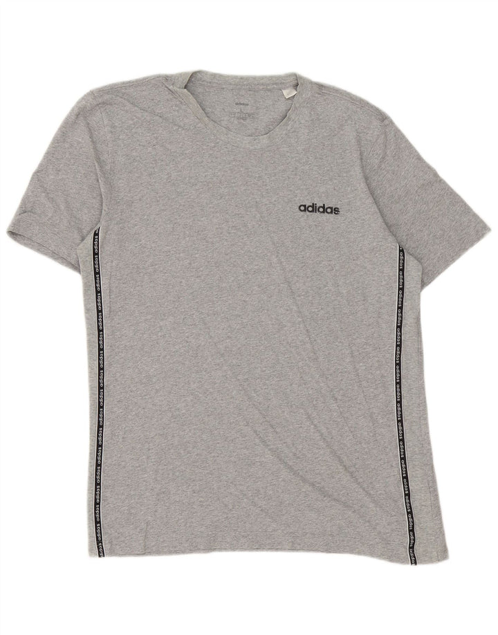 Champion Herre Grafisk T-Shirt Top Stor Grå Bomuld