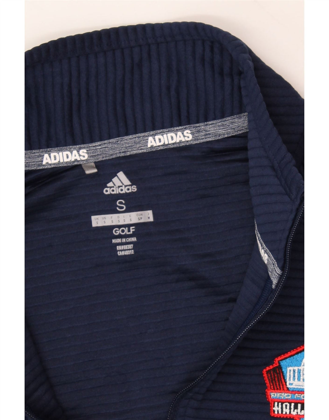 ADIDAS Womens Tracksuit Top Jacket UK 10 Small Navy Blue Vintage Adidas and Second-Hand Adidas from Messina Hembry 