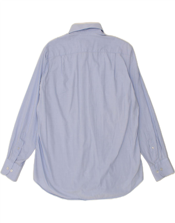 FERRE Mens Shirt Size 39 15 1/2 Medium Blue Cotton Vintage Ferre and Second-Hand Ferre from Messina Hembry 