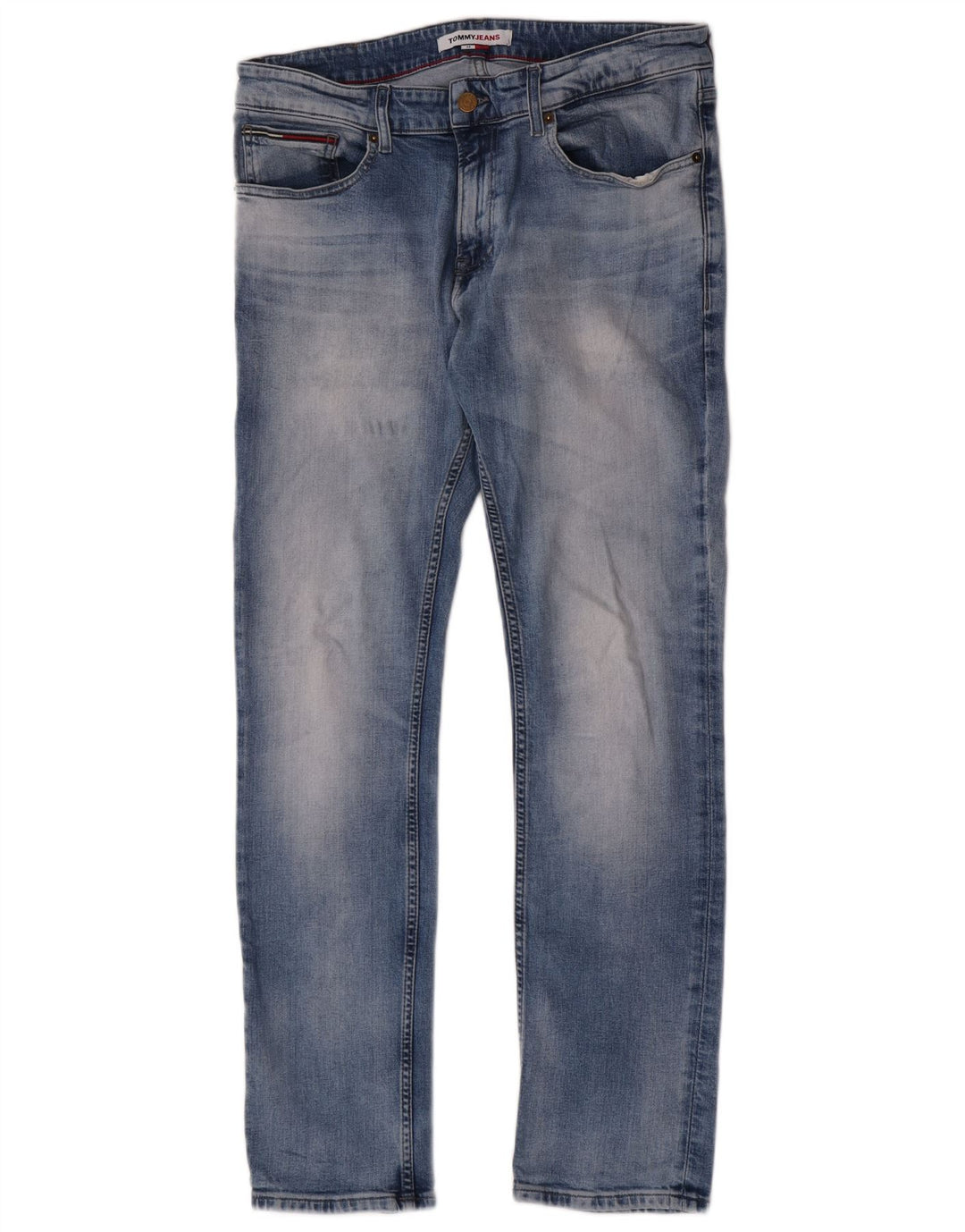 Tommy Hilfiger Herre Slim Jeans W34 L32 Blå Bomuld