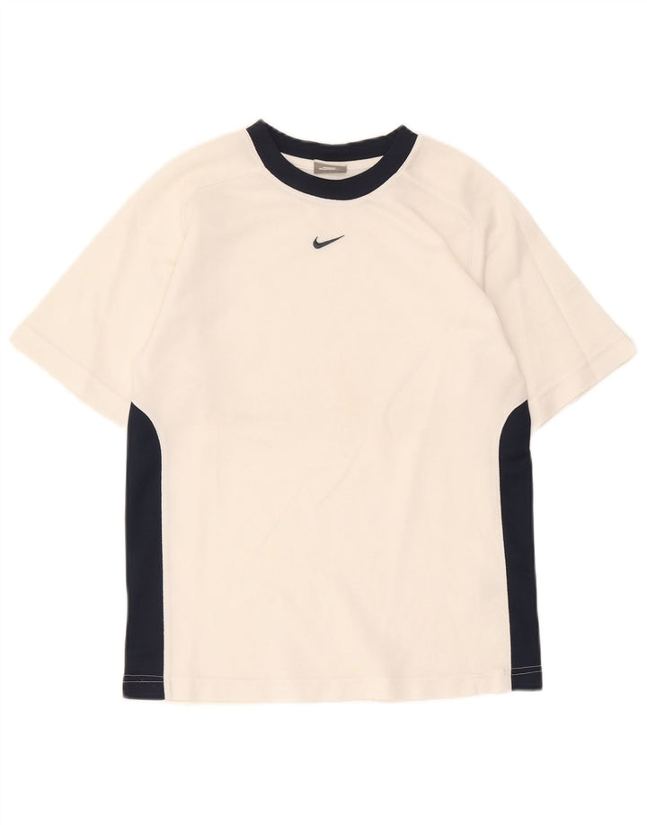 Nike Boys T-Shirt Top 10-11 år Medium White Colourblock Polyester
