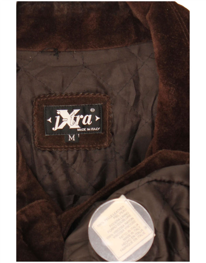 VINTAGE Dame Oversized Oversized ruskindsjakke UK 14 Medium Brown