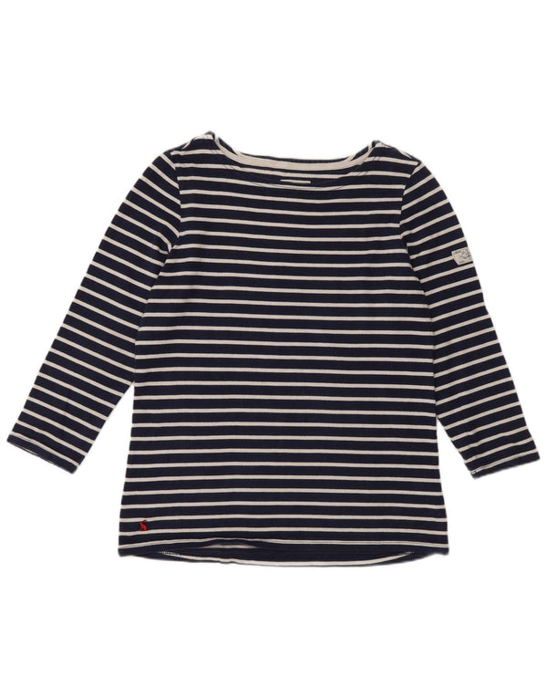 Joules Womens Regular Fit Top 3/4 ærmer UK 10 Small Marineblå Stribet