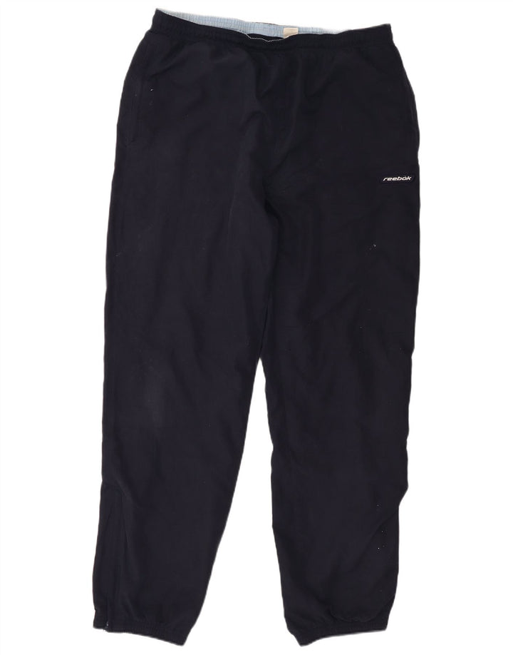 Reebok Herre træningsdragt Bukser Joggers Large Navy Blue Polyester
