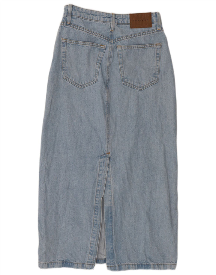 Topshop Dame Denim Nederdel UK 8 Small W26 Blue
