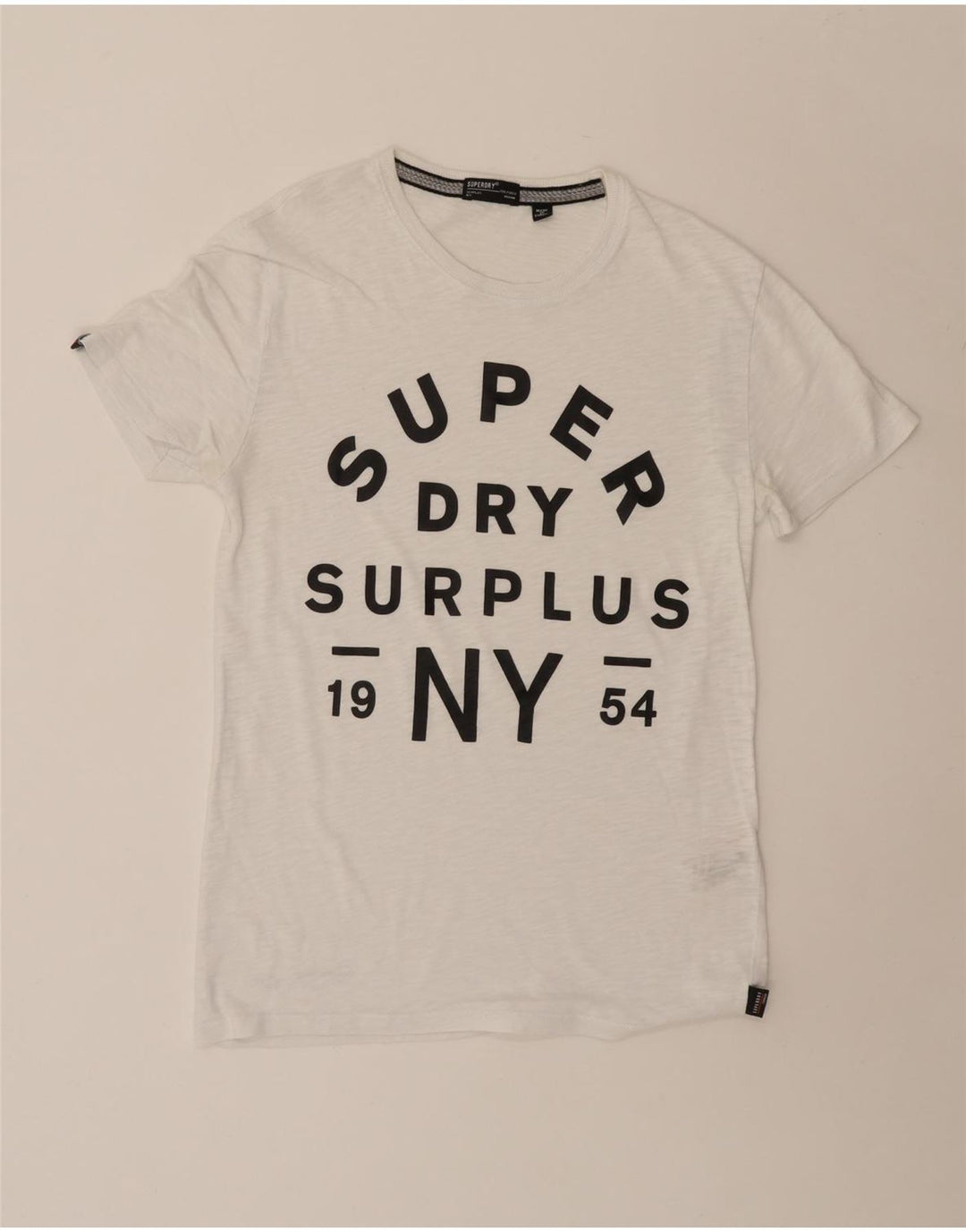 SUPERDRY Herre grafisk T-shirt top mellem hvid bomuld