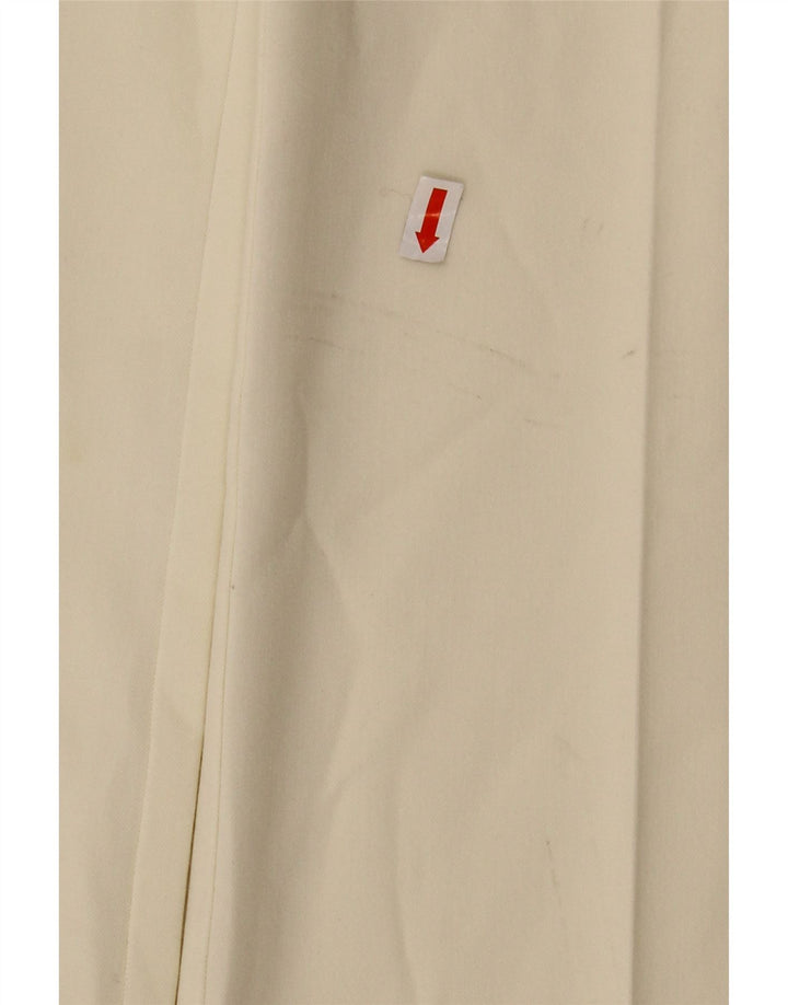 ROCCOBAROCCO Womens Straight Suit Trousers IT 44 Medium W27 L30 Off White