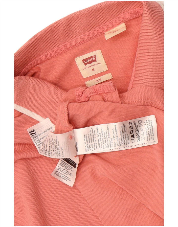Levi's Herre Slim T-Shirt Top Medium Pink Bomuld
