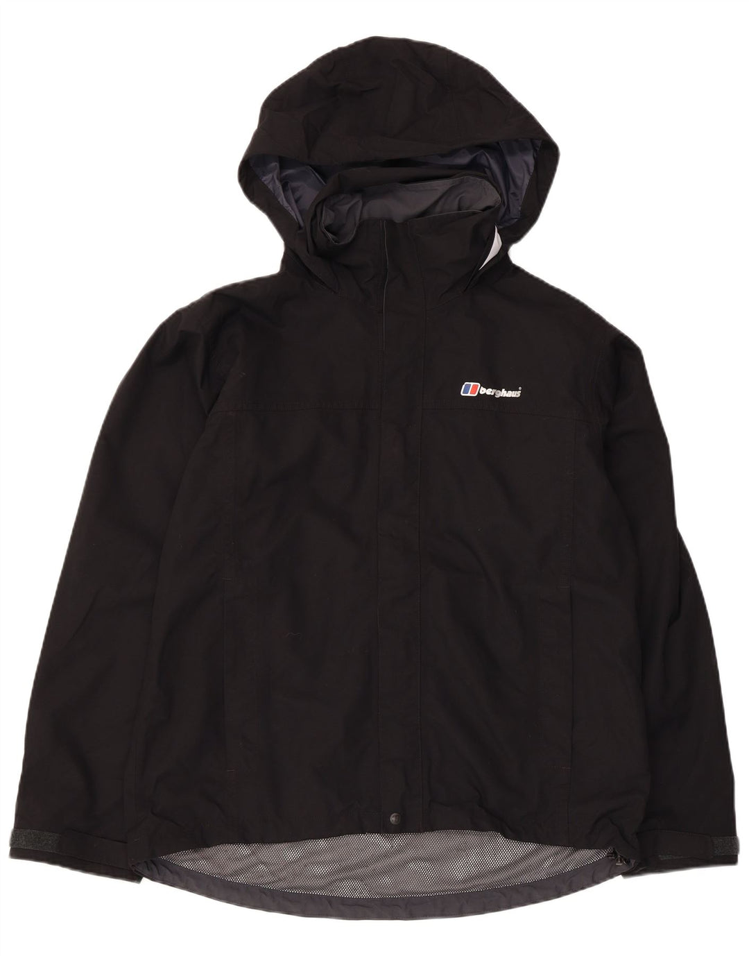 Berghaus Regnjakke med hætte til mænd UK 38 Medium Sort Polyamid