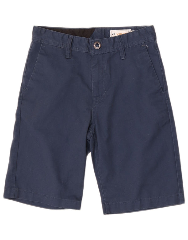 Volcom Boys Chino Shorts 11-12 år W26 Navy Blue Polyester