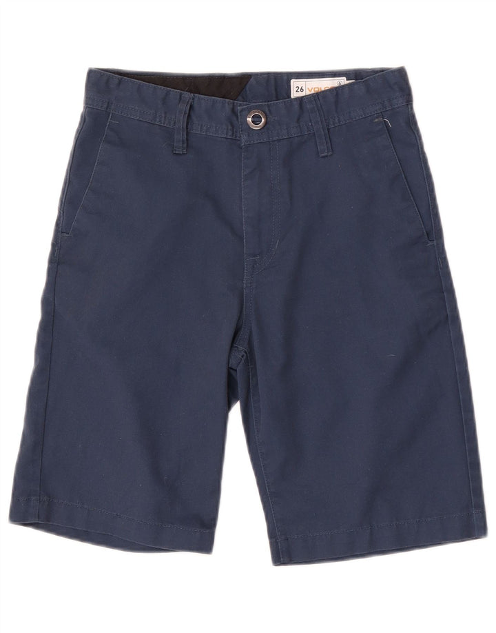 Volcom Boys Chino Shorts 11-12 år W26 Navy Blue Polyester