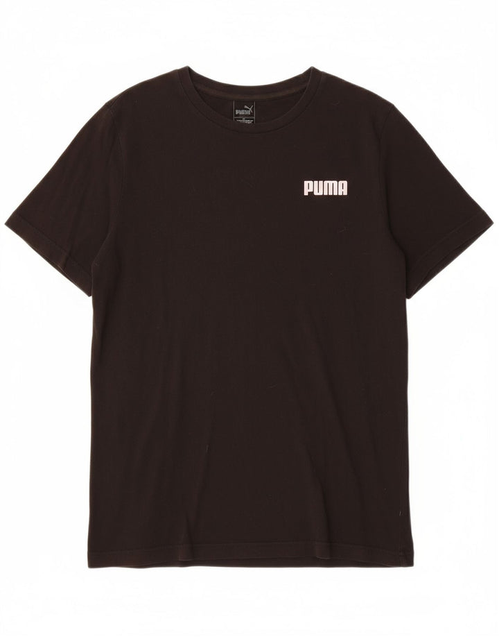 PUMA Mens T-Shirt Top Medium Black Cotton