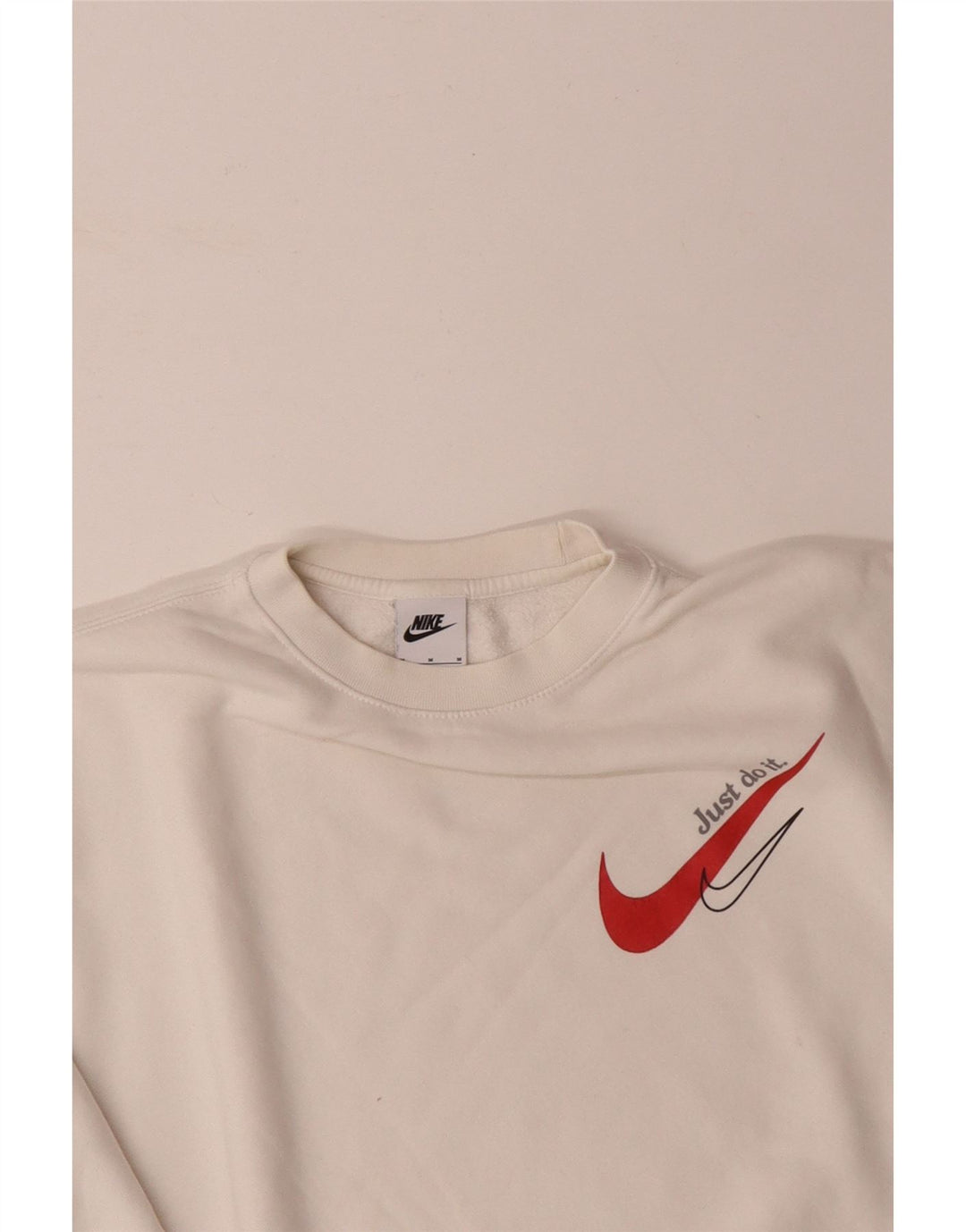 NIKE Sweatshirt til mænd Medium Off White Bomuld