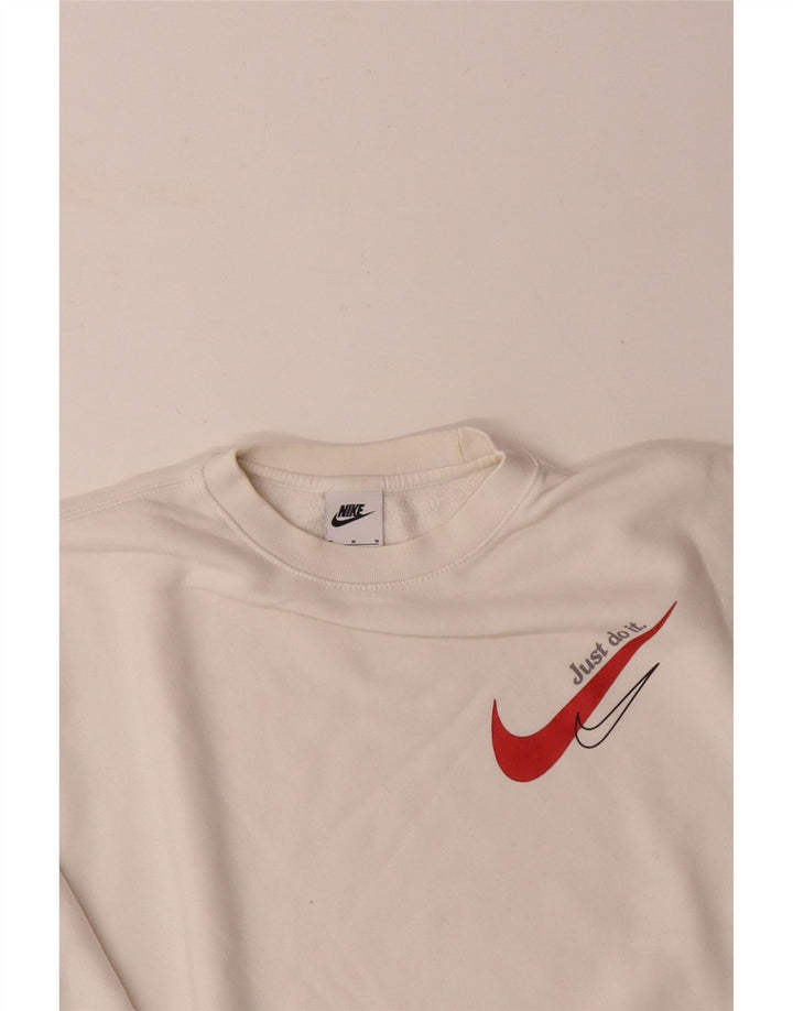NIKE Sweatshirt til mænd Medium Off White Bomuld