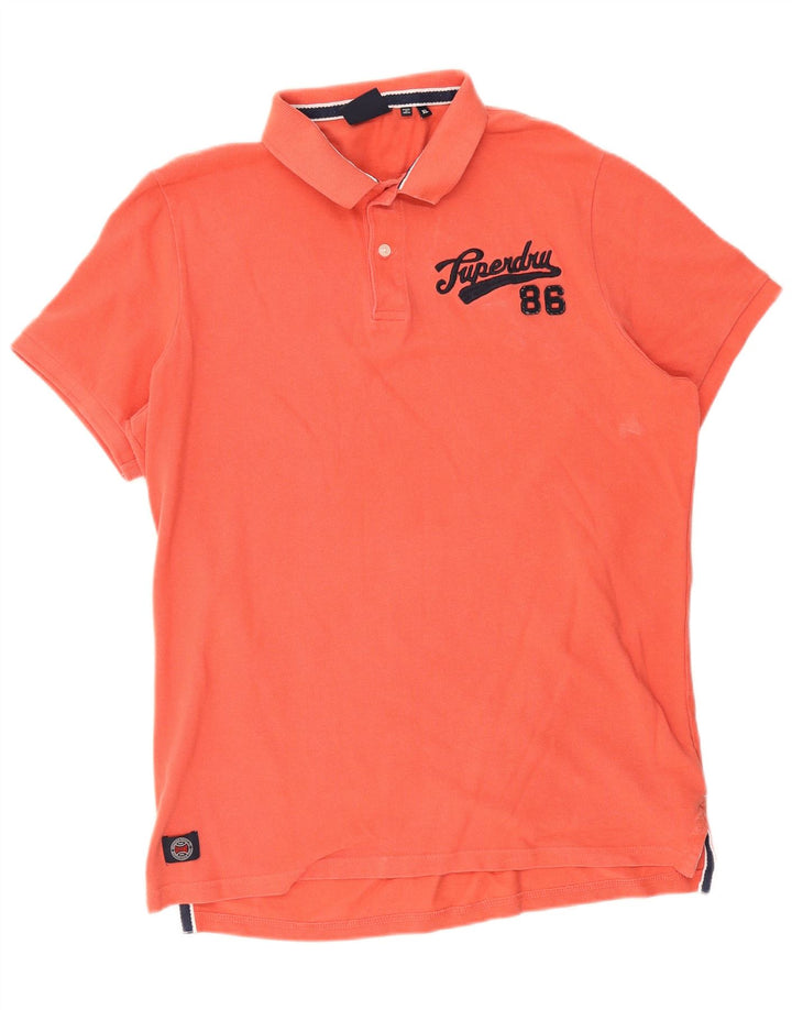 Superdry herre poloshirt XL orange bomuld