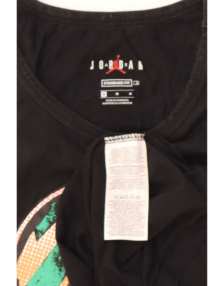 Jordan Herre Standard Fit Grafisk Vest Top Medium Sort Bomuld