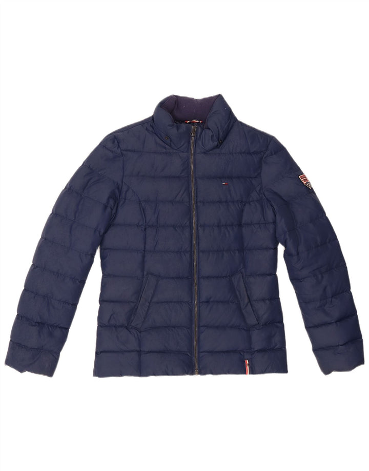 Tommy Hilfiger Dame Polstret Jakke UK 14 Medium Navy Blue Polyester