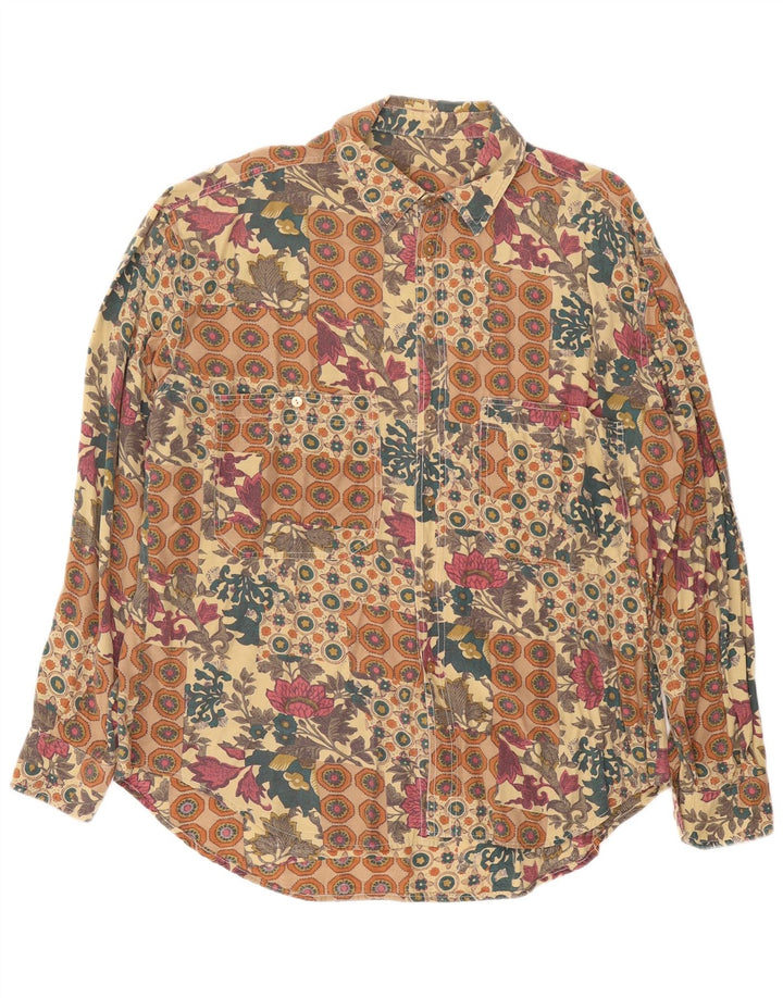 VINTAGE Herreskjorte XL Beige Floral