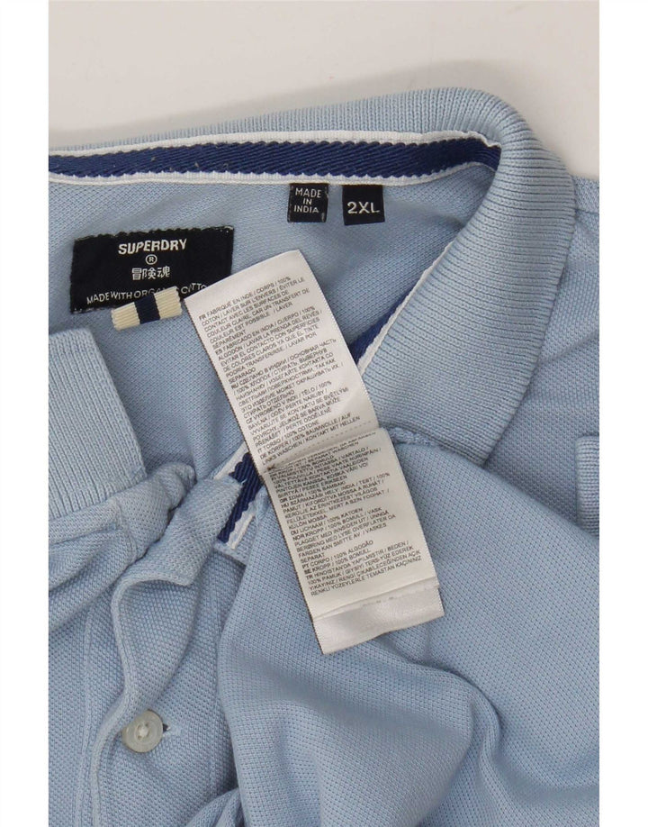 Superdry herre poloshirt 2XL blå bomuld