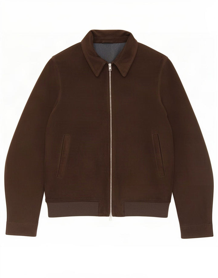 Brian Dales Herre Bomber Ruskindsjakke IT 54 2XL Brunt Læder